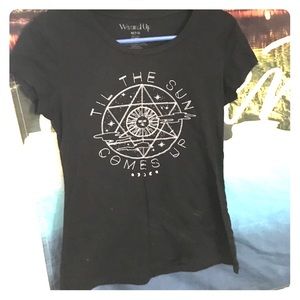 Black and white boho Tee